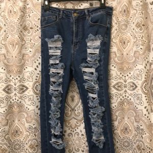 Purple candy ripped jeans brand new